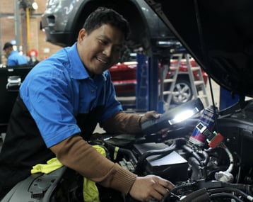 Technician meeting automotive workshop KPIs